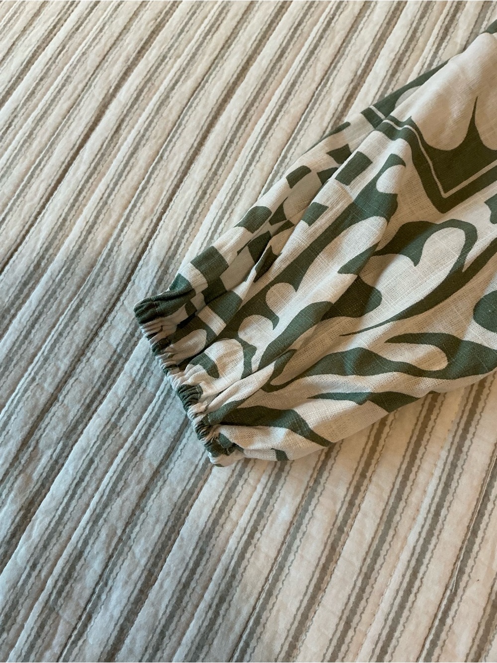 Petal & Pup Sage Green and White Printed Maxi Dress - Picture 6 of 9